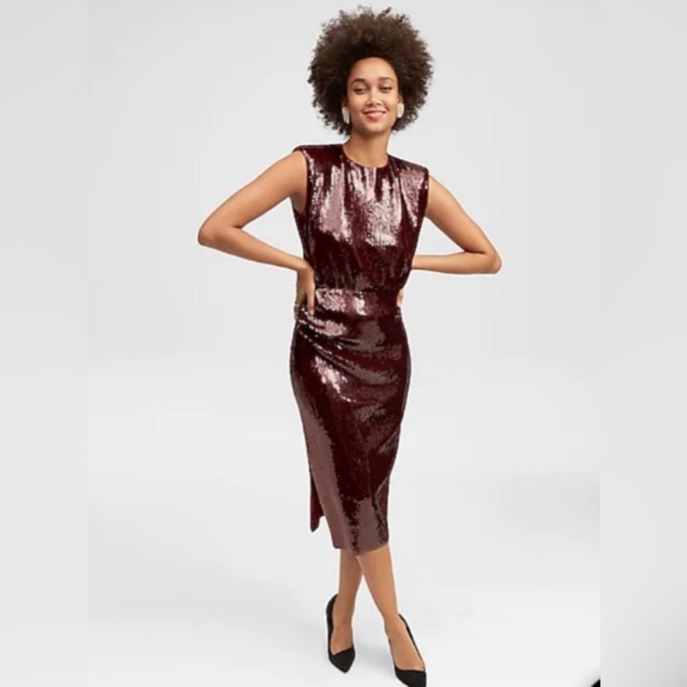 EXPRESS Sequin Midi Dress. Size S